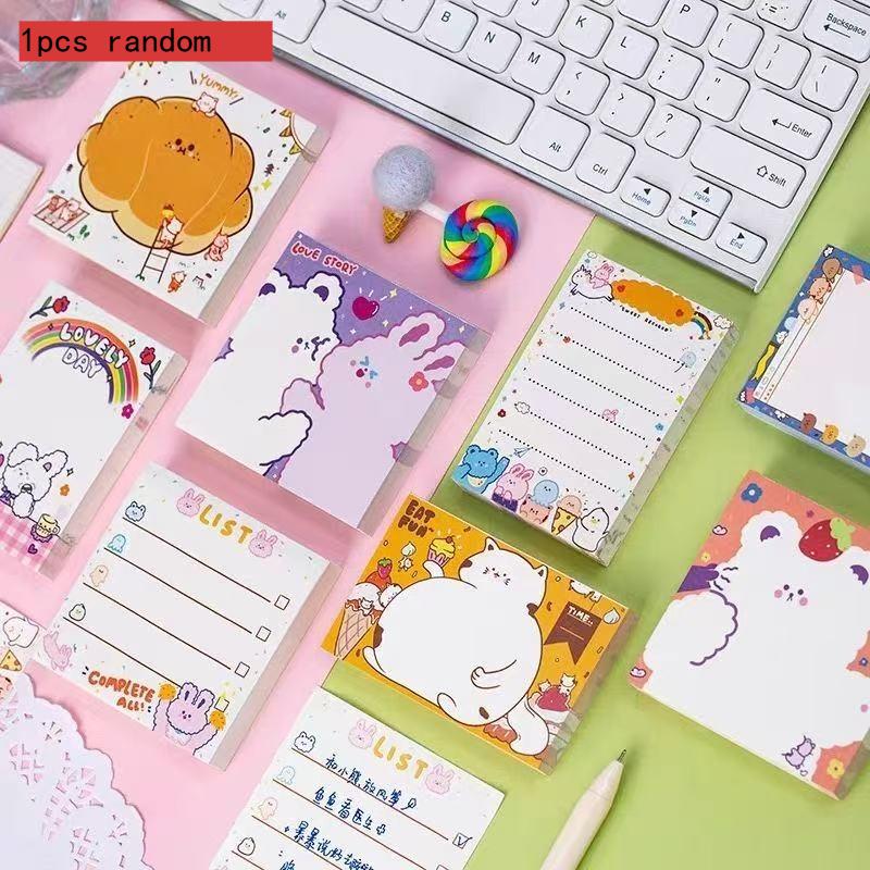 

Office School Supplies Cute Pet Party Series Korean Cartoon Portable Removable Memo Book 100 Sheets in 8 Styles Kawai Stationery