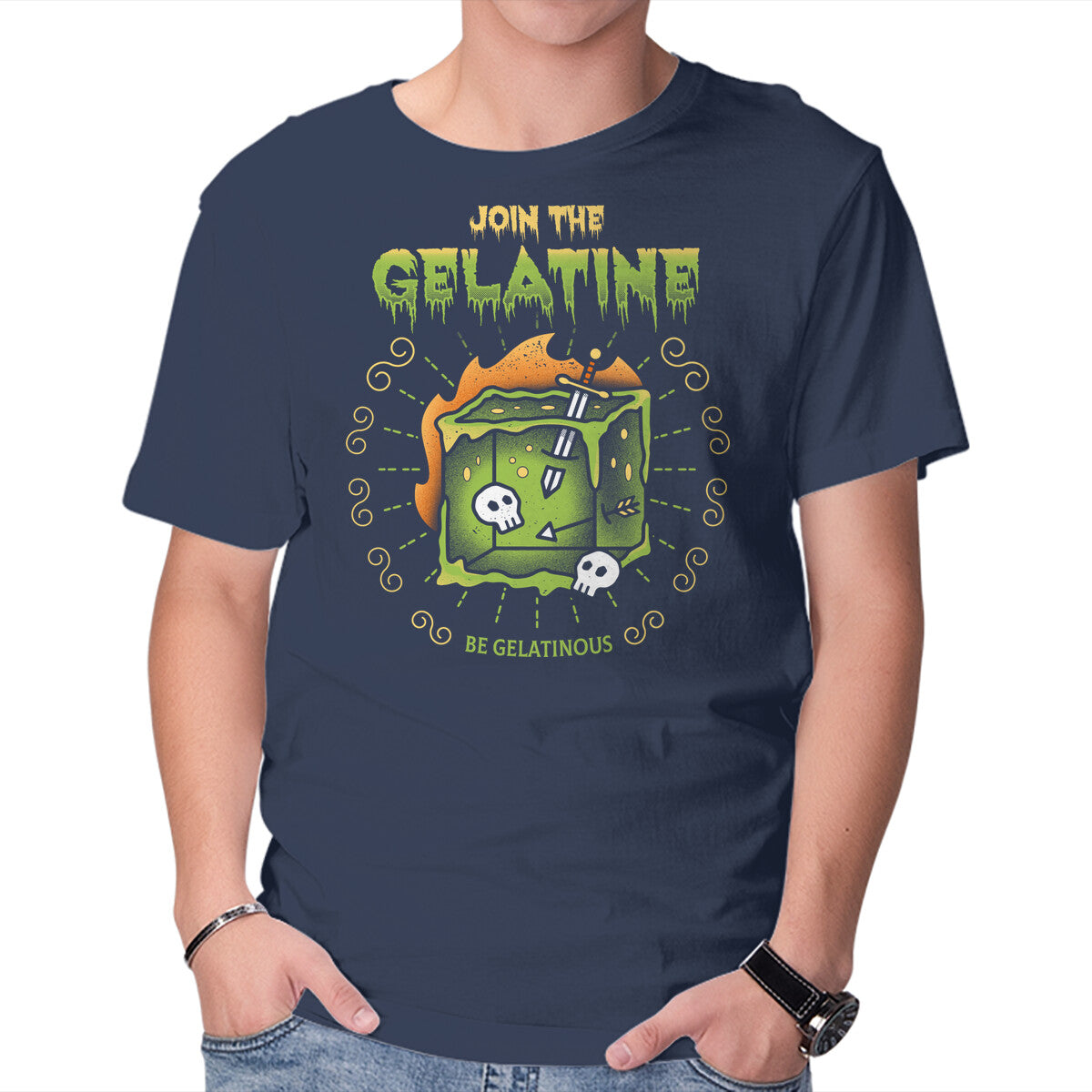 Unisex Crew Neck T-Shirt Join The Gelatine Graphic Short Sleeve Casual Tee XXXXL
