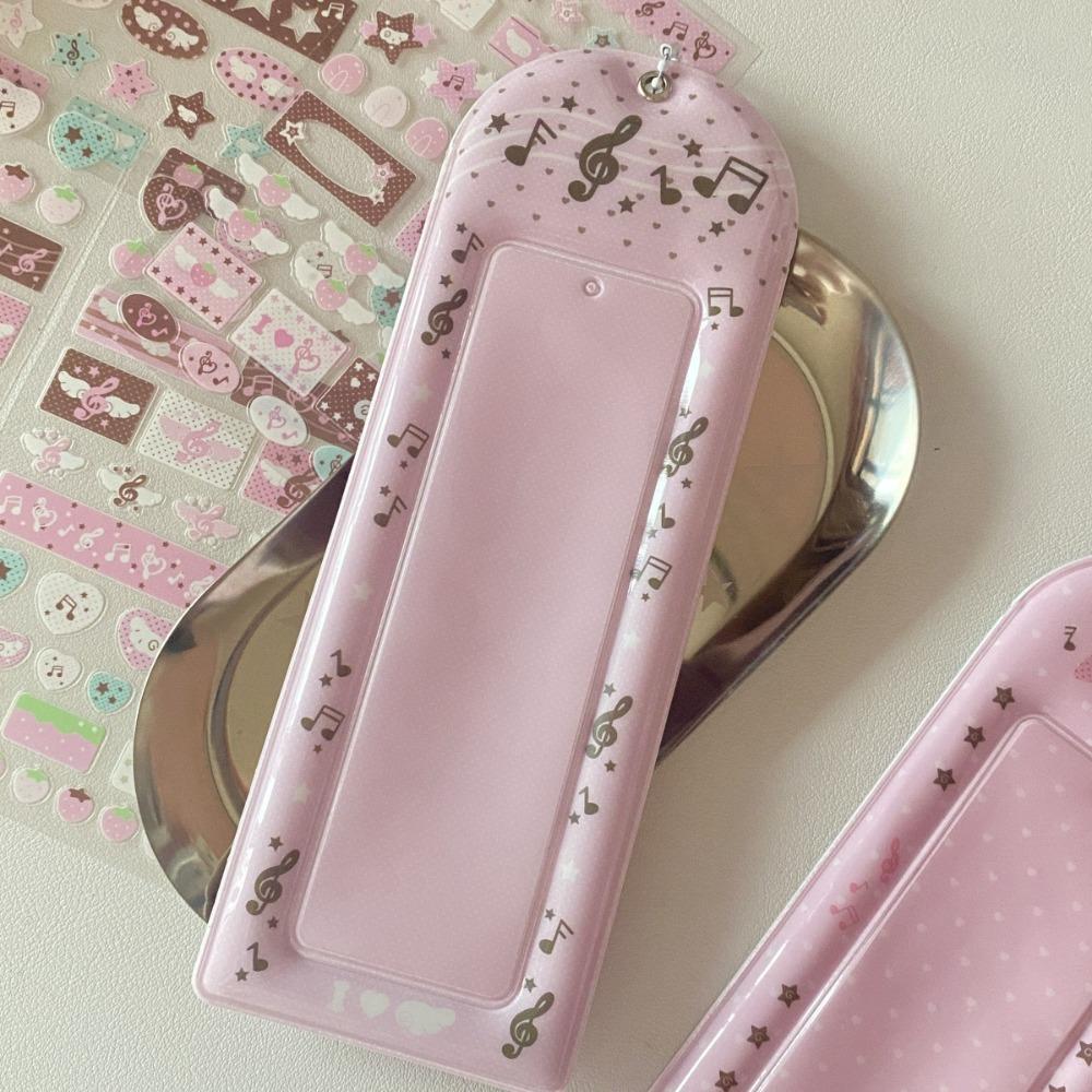 

New Musical Note Card Holder PVC Four Grid Idol Photocard Holder DIY Gift Photos Protective Cover
