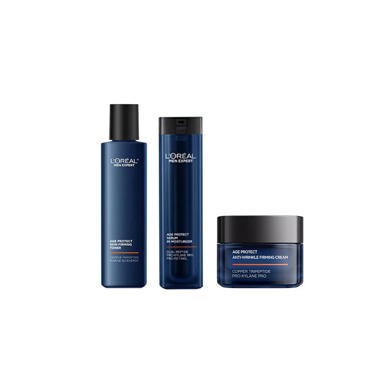 Loreal Paris Men s Youthful , Youth Muscle Cream Mens Skin Care Set - Three-piece Set Firming Toner 180ml Firming Essence 50ml Firming Cream 50ml