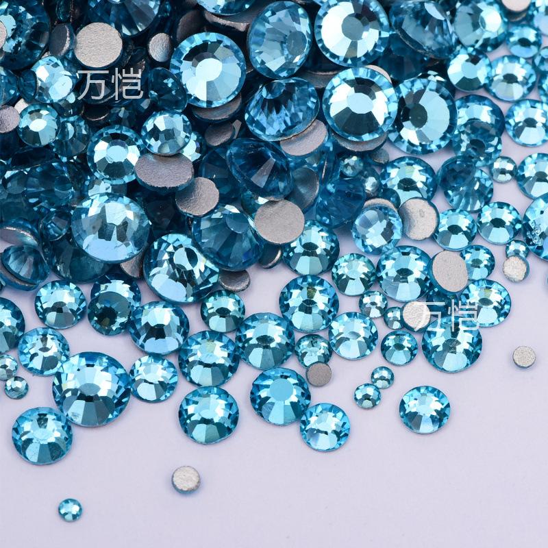 Ss3-Ss16 Mixed Size Flat Bottom Drill, Mobile Phone Case Diy Sticker Diamond Crystal Glass, Creative Nail Art Jewelry Accessories