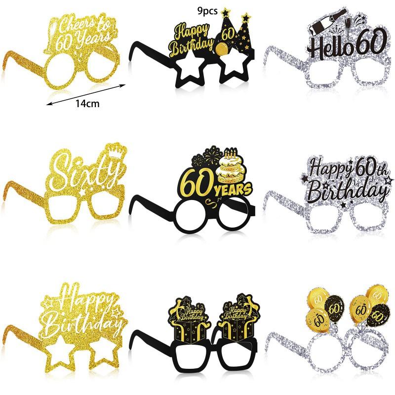 Paper Birthday Party Glasses Decorative Props Kids Adult Celebration Costume Accessory Fun Photo Booth Prop