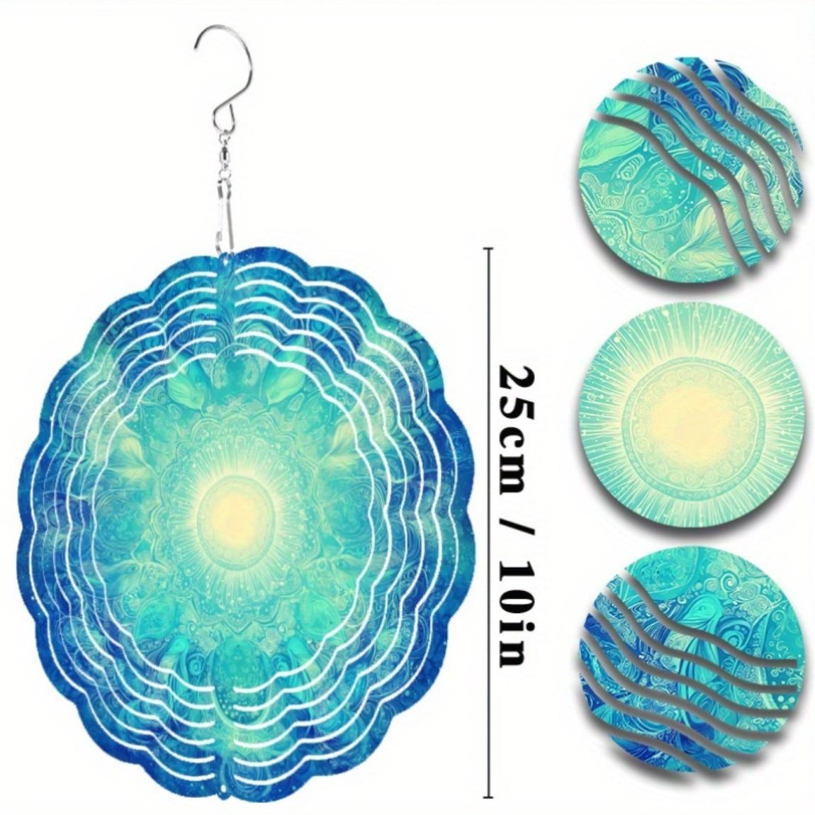 

360 Degree Swivel Hook Metal Wind Chime 25.4cm for Garden Decor No Electricity Needed Spring Summer Hanging Art 01A