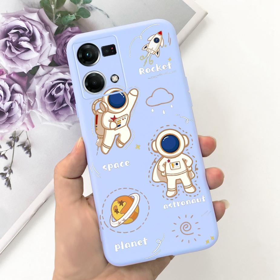 For Oppo Reno7 4G Case Oppo F21 Pro CPH2363 Stylish Candy Painted Cover Soft Silicone Phone Case For Oppo Reno 7 F21Pro 4G Shell