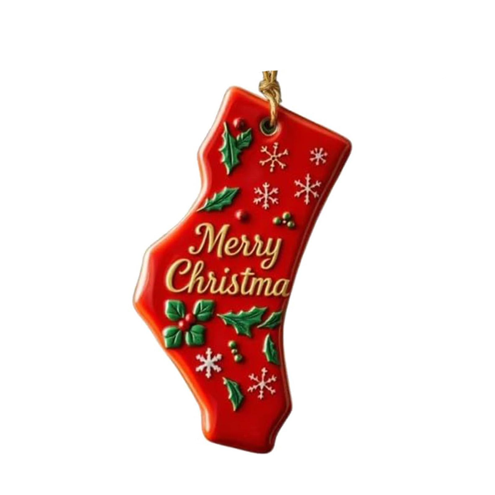 

State Pride Christmas Ornament Holiday Cheer With Local , Christmas Tree Hanging Ornaments, Collectible Suitable For People In State, Christmas Trees One Size