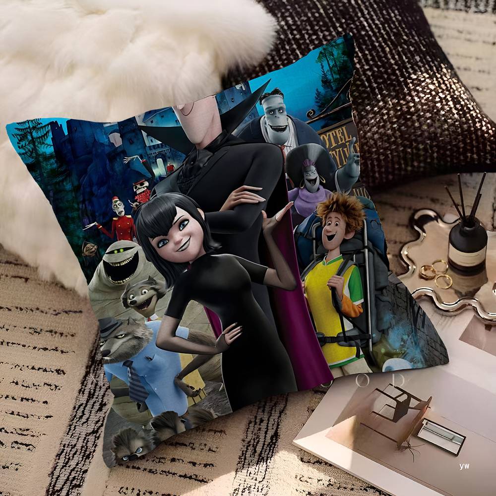 

H-Hotel T-Transylvania Movie Cushion Cover Pillow Cover Decor Pillowcase Printed Cushion Case For Couch 30cmx30cm