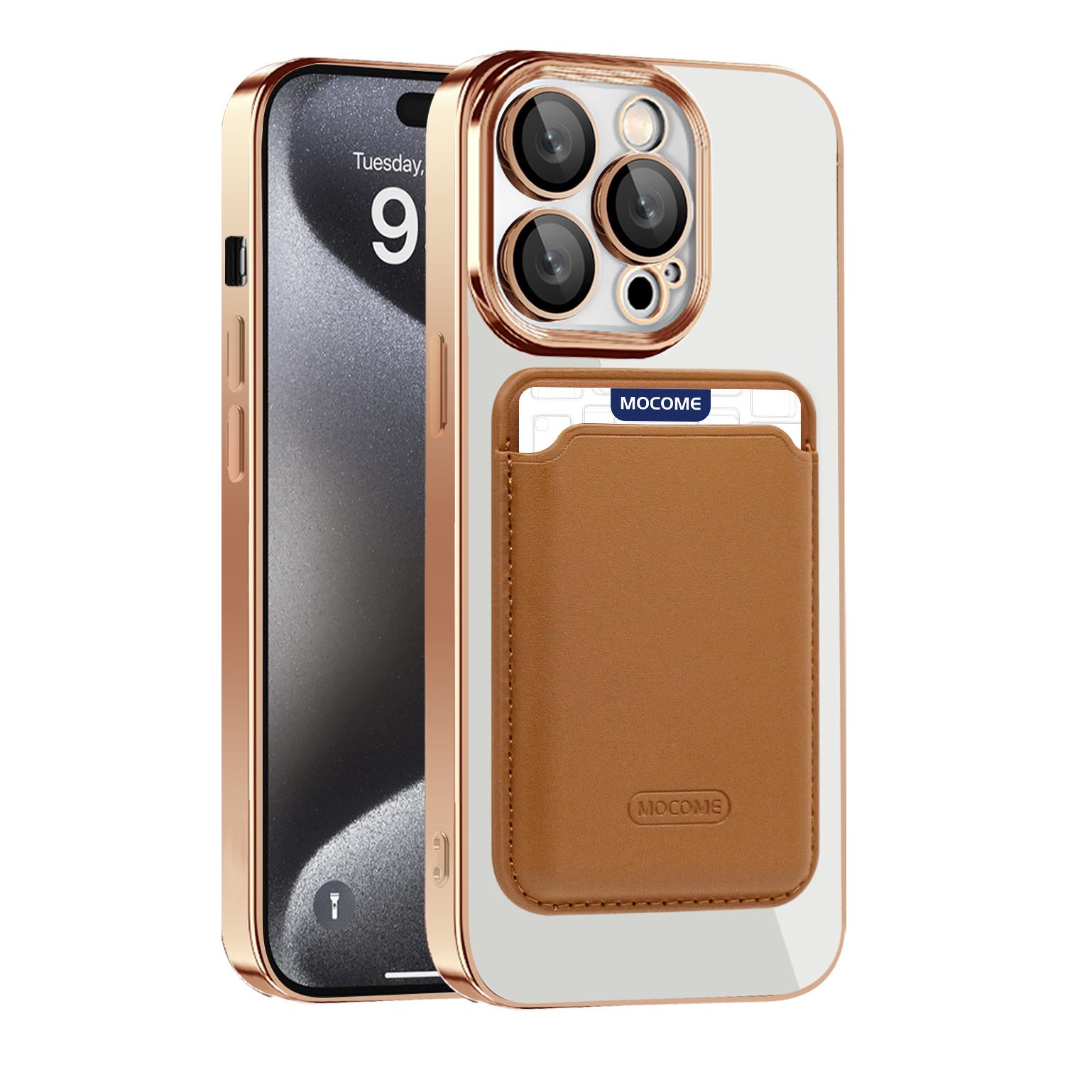 

Чохол для iPhone 15 Pro, сумісний з MagSafe, мобільна накладка з ТПУ+ПК з відділенням для карток Pink