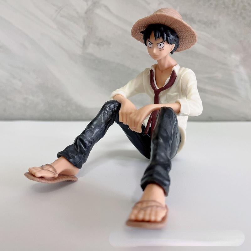 One Piece Hand-made Sitting Position Luffy Stylist Model Car Ornaments Center Console Animation Peripherals