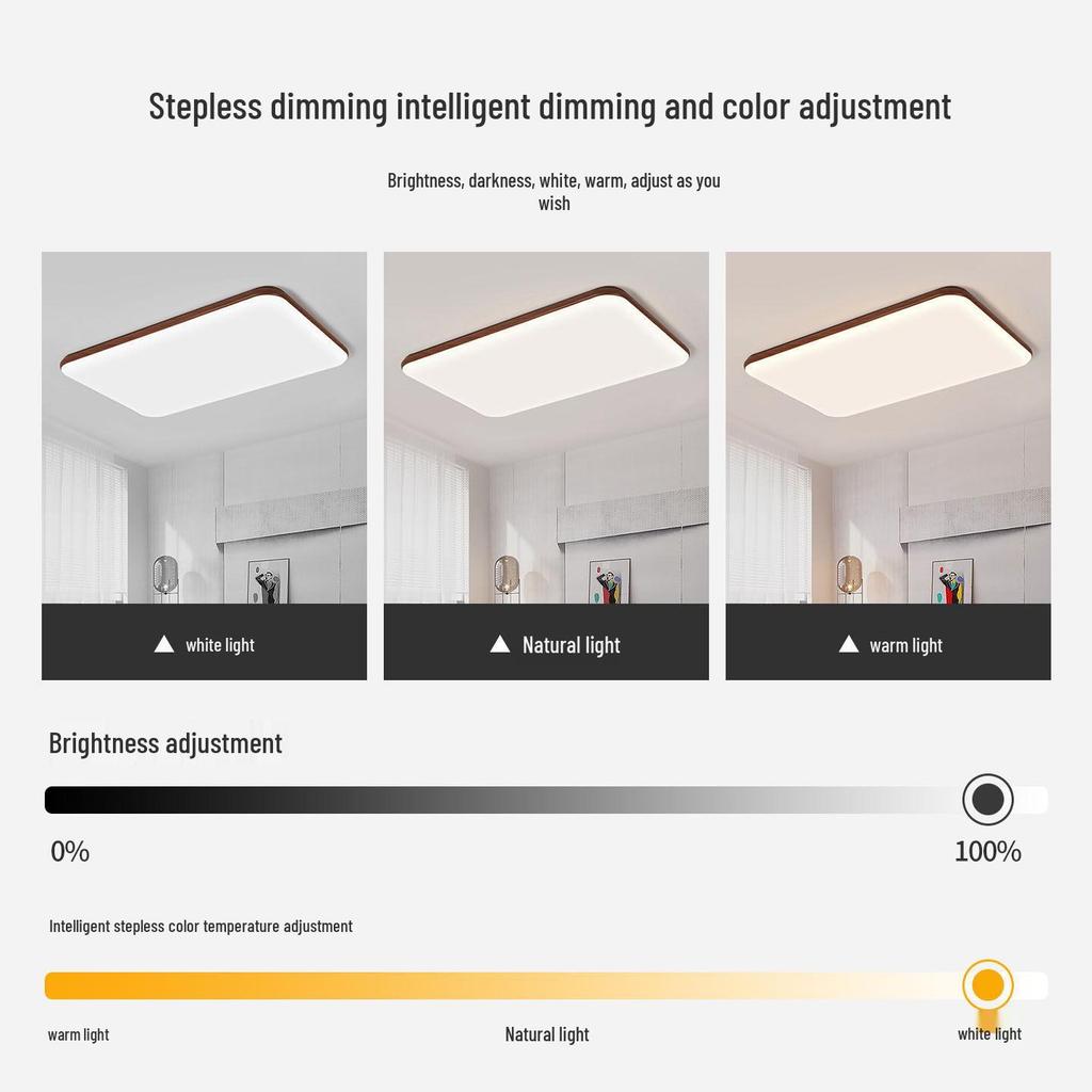 Original Wood LED Ceiling Light for Living, Study, Dining Rooms & Bedroom