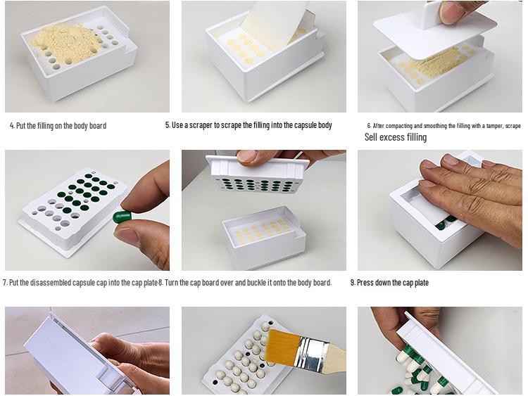 24-Hole Capsule Filling Tool and Powder Filling Plate
