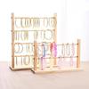 Vintage Wooden Storage Rack 2/3/4 Layer Jewelry Organizer Holder Hair Rope Rack  Home Decors