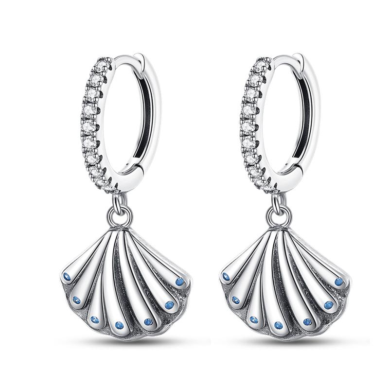 925 Silver Ocean Theme Earrings Dolphin Sea Star Shell Turtle Original Design Fashion Jewelry for Women