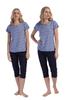 Women's Viscose Pajamas Short Sleeve Knee-Length Pants Comfortable L 40 Vienetta