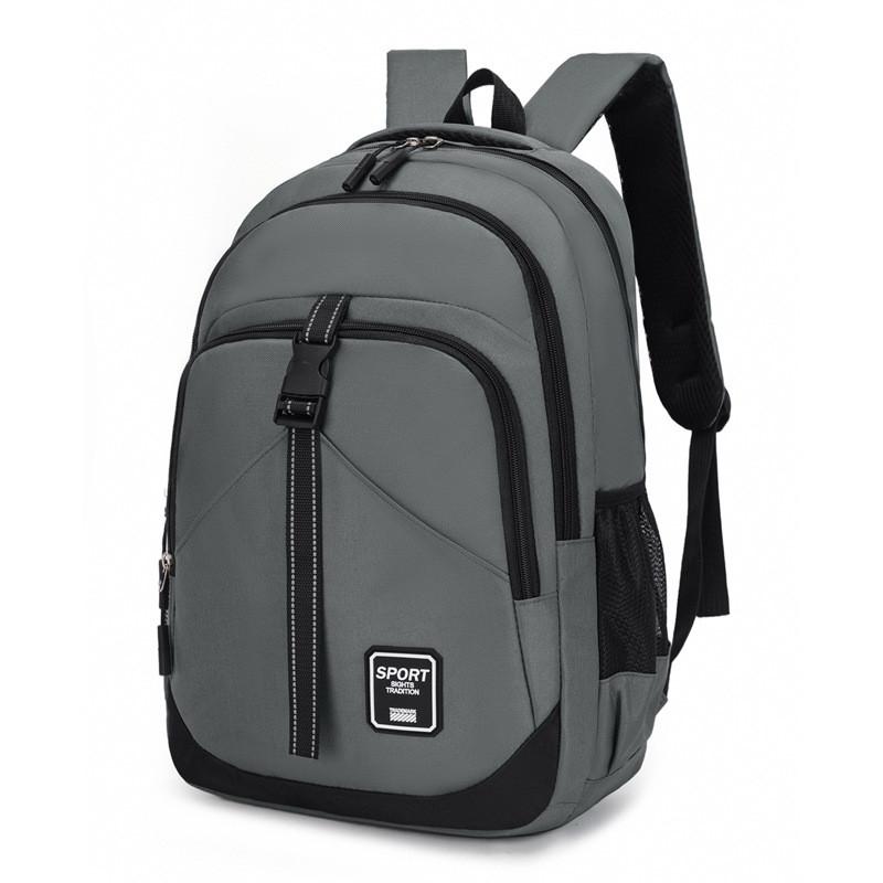 

Oxford Fabric Backpack With Breathable Design And 16in Laptop Compartment For Business Travel Outdoor Daypack сірий колір