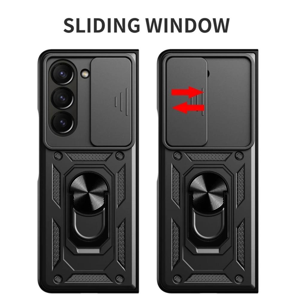 Armor Shockproof Case for Samsung Galaxy Z Fold 6 5 4 3 5G Protective Cover with Ring Magnetic Holder Business Full Protection Cover