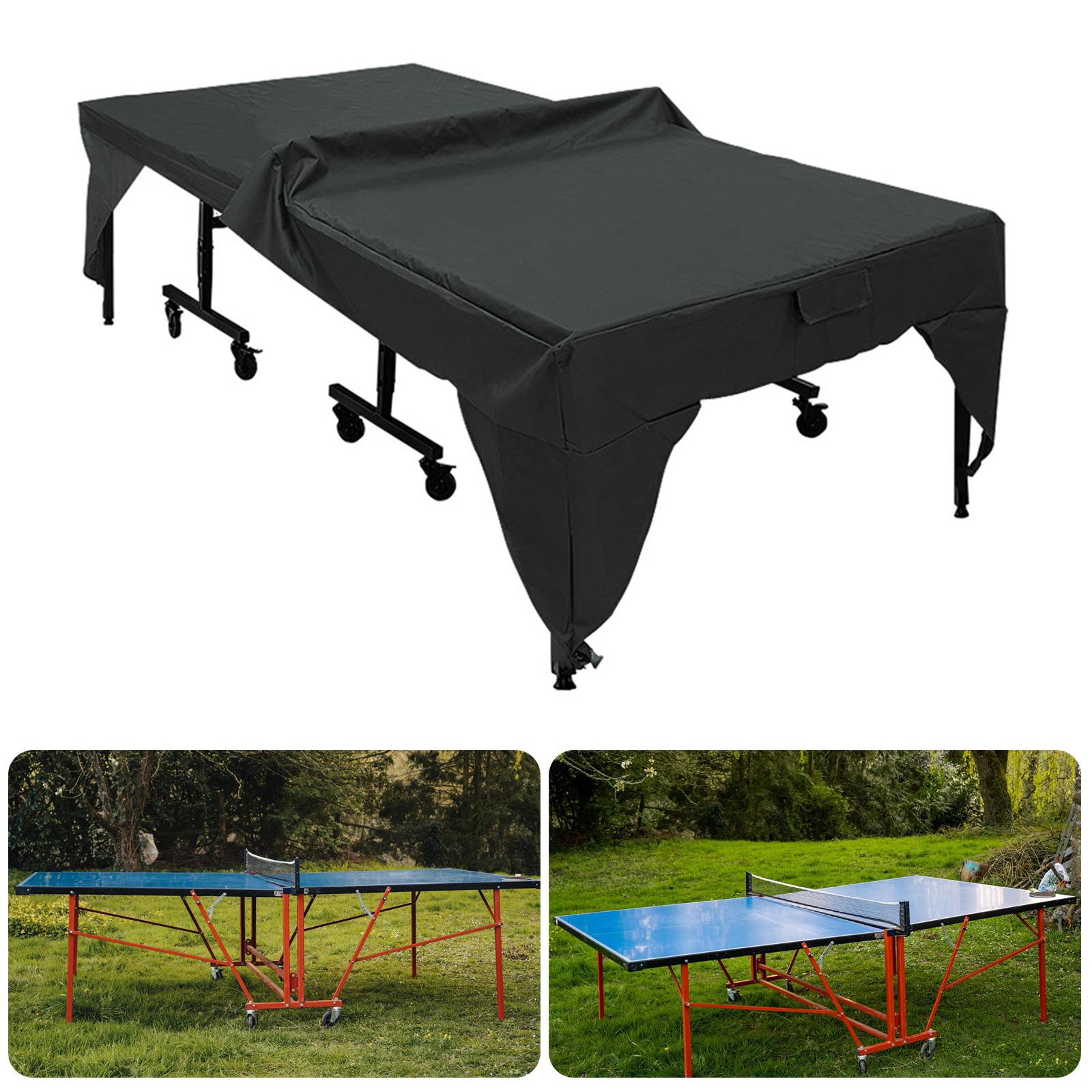 Protector Masa Ping Pong Husa Masa Tenis de Masă Accesoriu pentru Mese Pliabile și Plate de Exterior Husă Impermeabilă Masa Ping Pong maro