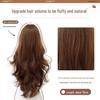 Amber Light Brown Long Curly Wig with Middle Part and Bangs