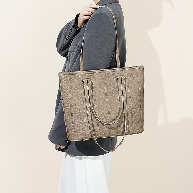 Large bag women's bag new trendy leather tote bag, first layer cowhide large-capacity commuter shoulder bag