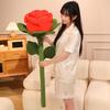 40110Cm Simulation Rose Flower Plush Doll Pillow Pink Red Strip Flower Plush Toy Home Decor Valentine'S Day Gift For Girlfriend