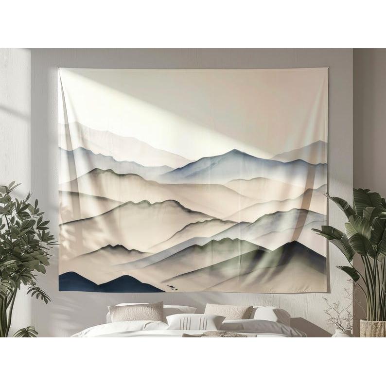 Zen-like Mountains tapestry 75x100
