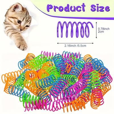 Spring Toy, Spiral Interactive Toy for Cats, Suitable for Indoor Colorful Play, Pouncing, and Biting