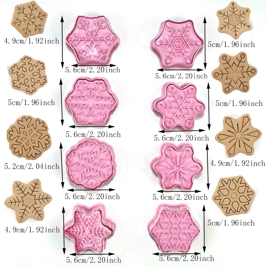 Cookies Cutter Christmas Dough Stamp Plastic 3D Cartoon Pressable Biscuit Mold Confectionery Baking Pastry Bakeware