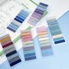 200PCS Index Cool Self-Stick Notes Wide Tag PET Stationery Decals Students Waterproof Notepad Plain Journal Pure Color Notebook