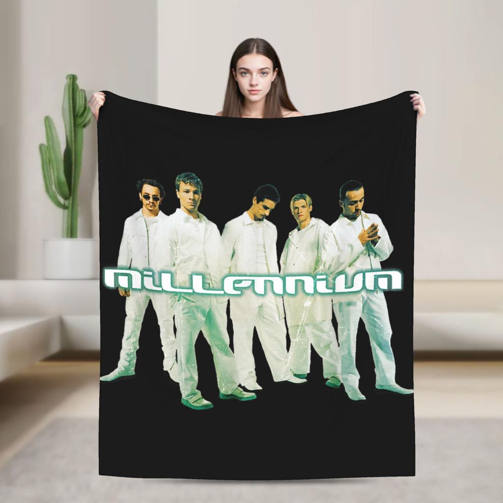 Backstreet Boys BSB Millenniums Fleece Blankets Band Music Funny Throw Blankets for Bed Sofa Couch 200x150cm Super Soft