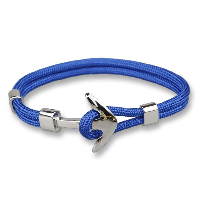 2018 Hot Selling SH Silver Anchor Paracord Bracelet for Couples