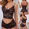 Female Underwear Suits for Women Shorts Solid Lace Vest Camisole Tube Top Panties Suit Flower Printed
