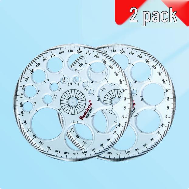 Blue Rotatable Drawing Ruler for Students – Ideal for Math Templates & Office Use Regular
