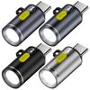 Portable Type-C Mini Flashlight Phone Keychain USB-C Electric Torch Nightlight Table Lamp For Riding Sports Outdoor Camping