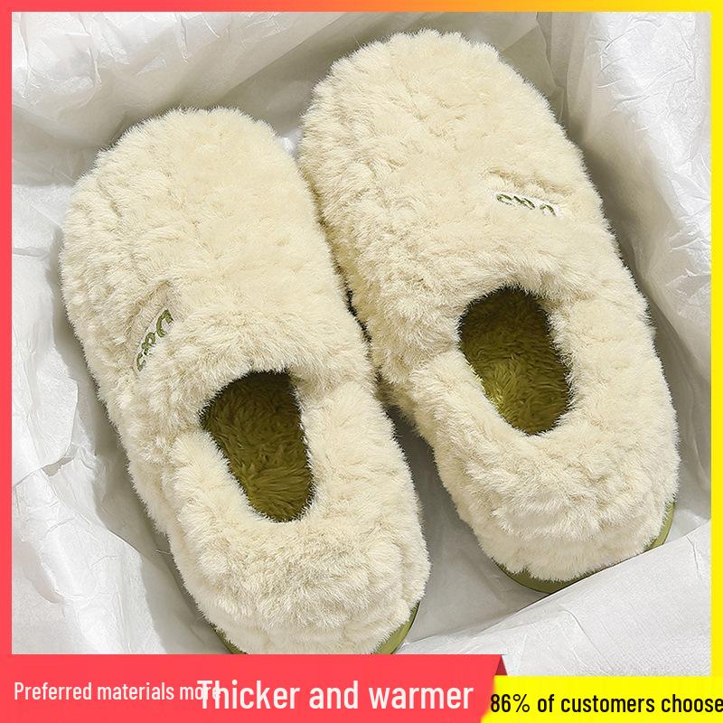 Pantofole Invernali da Uomo 2025 in Peluche di Cotone per Interni/Esterni - Suola Spessa e Tallone Coperto.