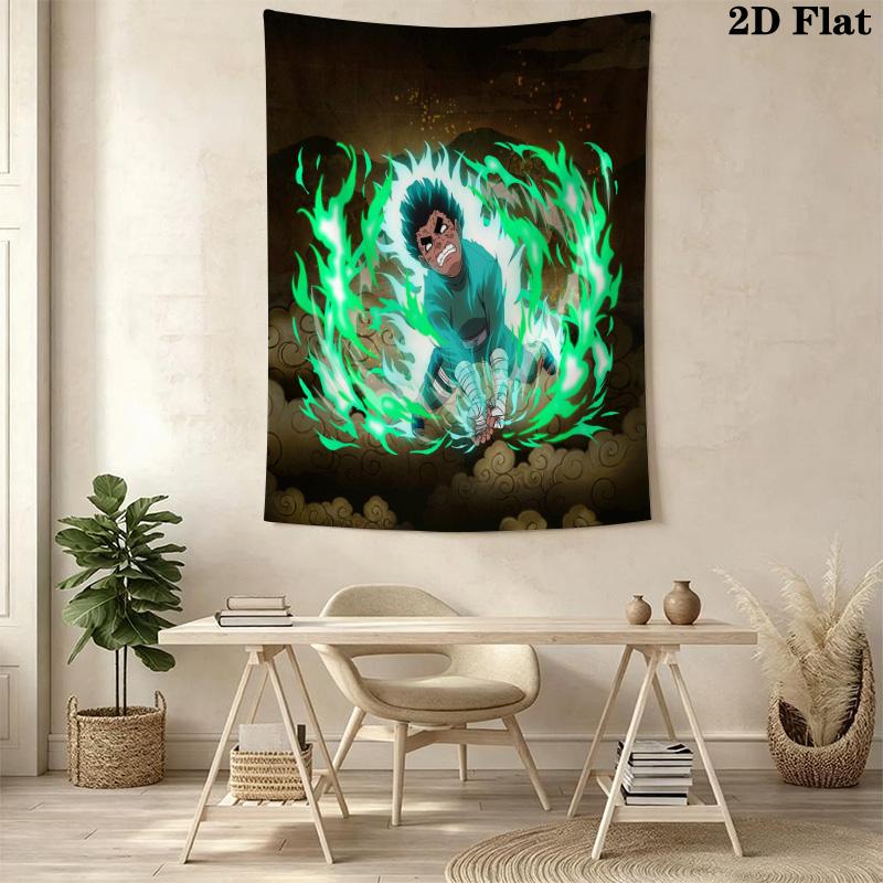 Green Flame Warrior Tapestry Tapestry Background Cloth Fashion Print Soft Home Decor Christmas Gift