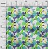 oneOone Cotton Flex Aqua Blue Fabric Tropical Floral with Birds Fabric for Sewing Printed Craft Fabric by The Yard 40 Inch