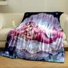 Beautiful Mermaid Pink Printing Blanket Flannel Soft Comfort Home Travel Blanket Kids Warm Blanket Picnic Multi-Size Selection