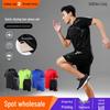 Men's Summer Quick-Dry Two-Piece Sportswear Set: Loose Round Neck T-Shirt & Fitness Shorts.