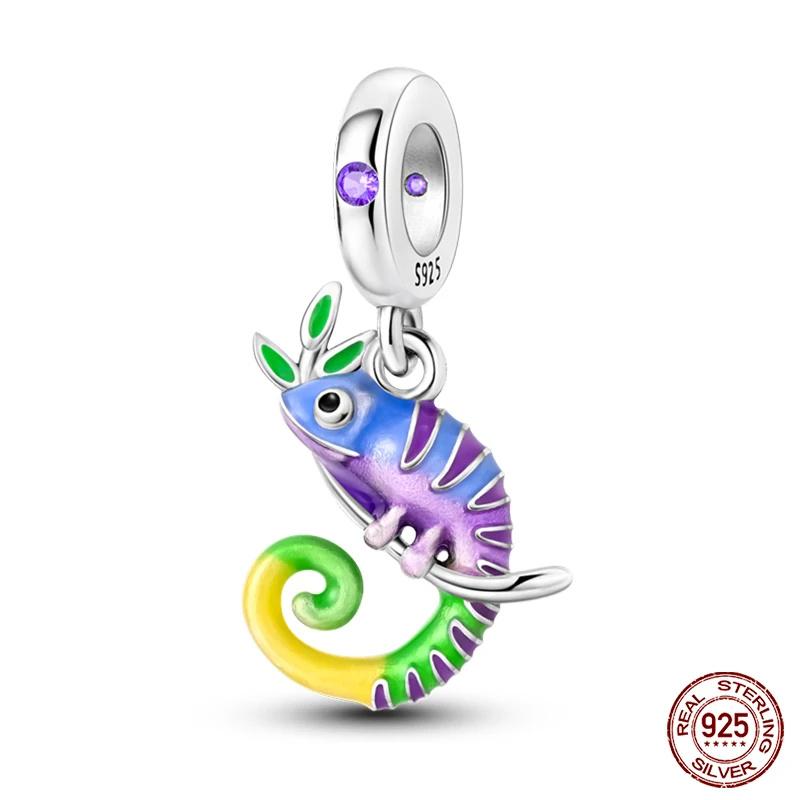 Copper Purple Series Pony Bear Butterfly Shape Charm Beads For 3Mm Original Bracelet Diy Women Jewelry Gift