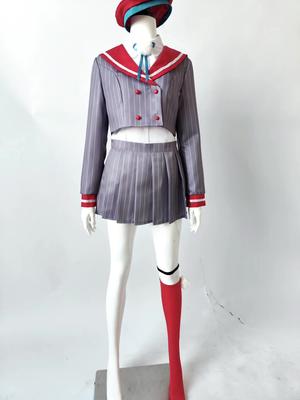 Anime Figuren vtuber Hololive Shigure Ui Cosplay Kostüm Jk Niedliches Uniformkleid Mit Hut Halloween Karnevalsparty Erwachsenenkleid Für