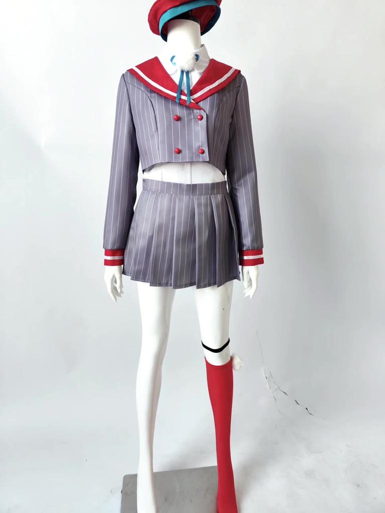 Anime Figuren vtuber Hololive Shigure Ui Cosplay Kostüm Jk Niedliches Uniformkleid Mit Hut Halloween Karnevalsparty Erwachsenenkleid Für