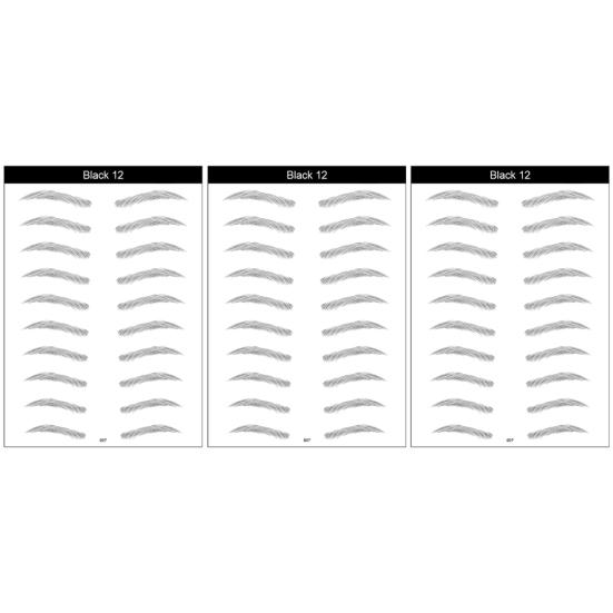 3Pcs 6D Lasting Natural Bionic Eyebrow Tattoo Eye Makeup Water Transfer Sticker