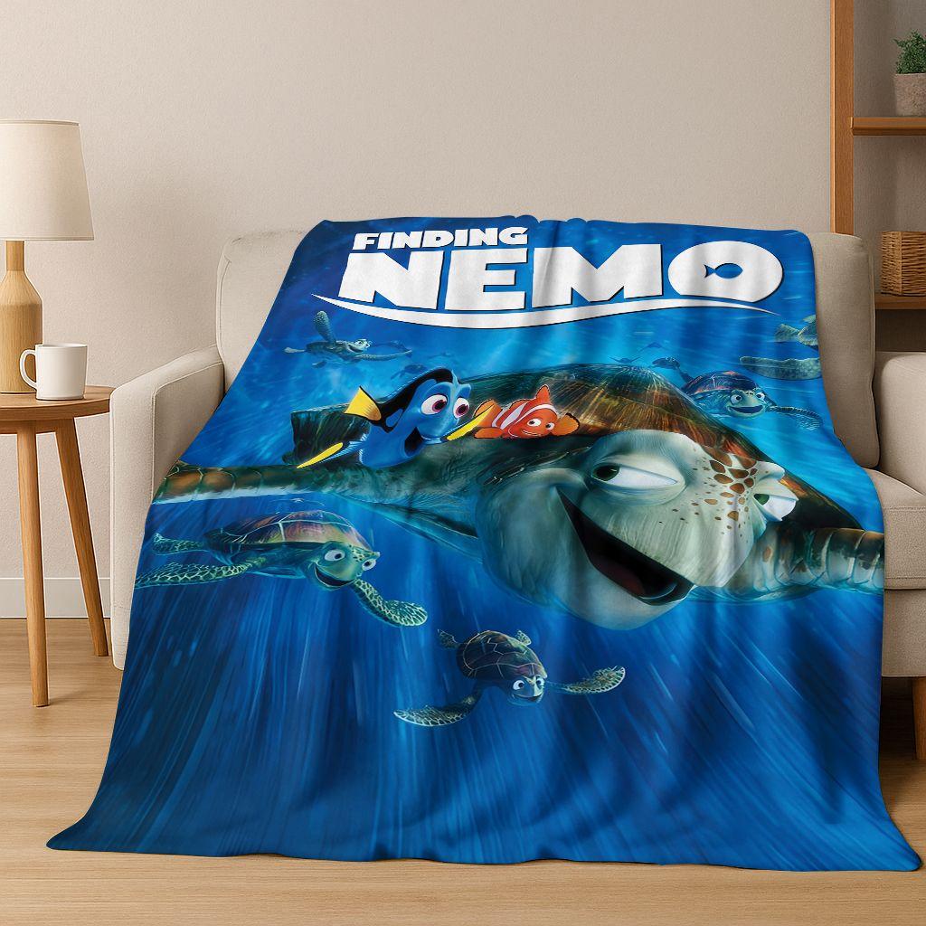 HD Cartoon Finding Nemo Underwater World Flannel Blanket,Warm and Cozy Soft Throw Blanket for Home Bedroom Bed Sofa Picnic Cover