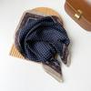 Retro Cotton And Linen Herringbone Pattern Small Square Scarf Silk Scarf Versatile Square Scarf Belt Silk Scarf Clothing With Neck Scarf