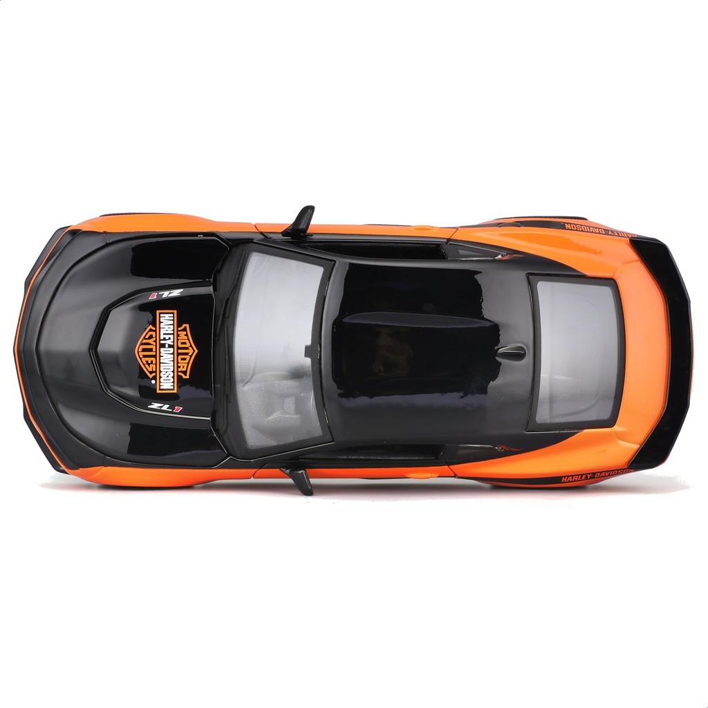 Maisto Scale Chevrolet 2017 Camaro ZL1 Custom Series Diecast Model Finished Model 32271 1/24 Black/Orange Harley-Davidson / Car,