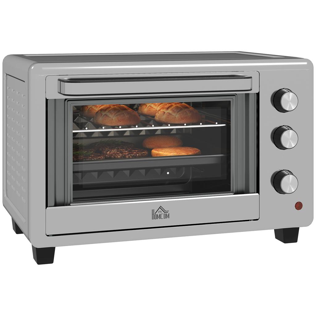30L 60-230 degrees C Mini Electric Oven, with Accessories - Silver Tone