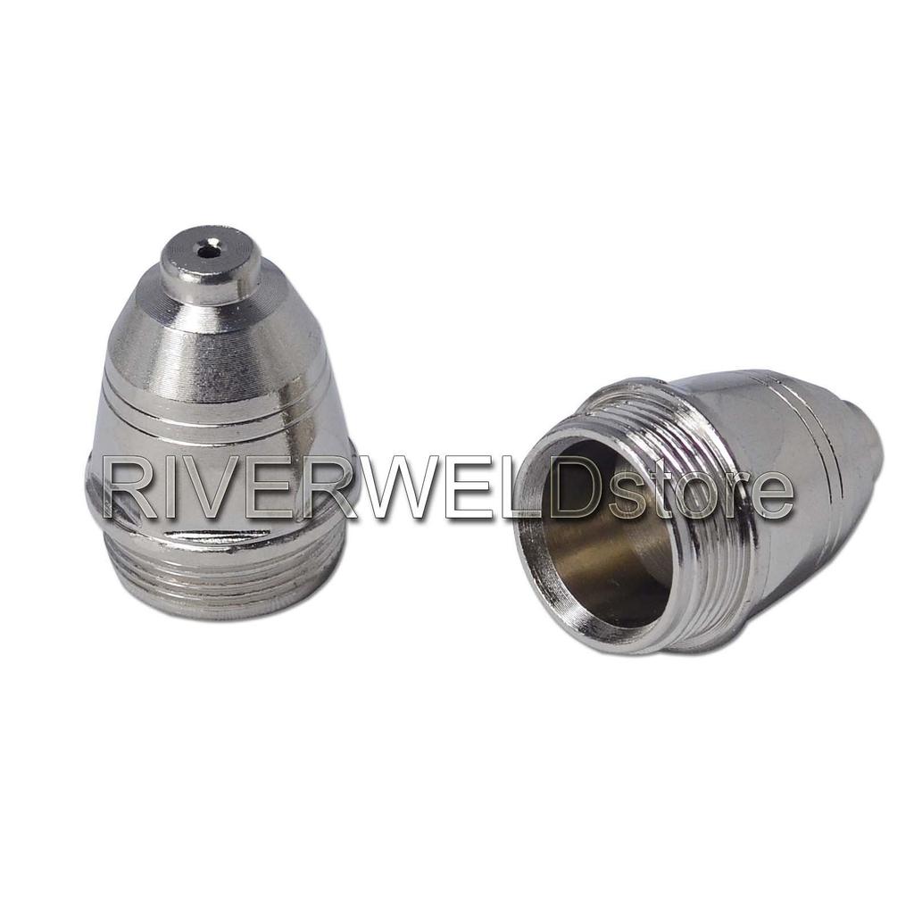 RIVERWELD Plasma Cutter Electrode Shield Air Plasma Cutter Cutting Torch Compatible with 45 Pieces Nozzles, Ø1.3mm, 80A, Cups, Consumables, P-80,