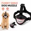 Funny Dog Teeth Mouth Cover, Decorative Pet Muzzle for Travel and Outings