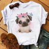 Maycaur French Bulldog Funny Cartoon T Shirt  Harajuku 90s Girls Graphic Tee Casual O-Neck T Shirt For Lady Top Tee Summer