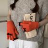 Student Girl Wool Warm Glove Korean Fashion Bow Tie Solid Color Children Glove Autumn Winter Warm Cashmere Outdoor Knitted Glove