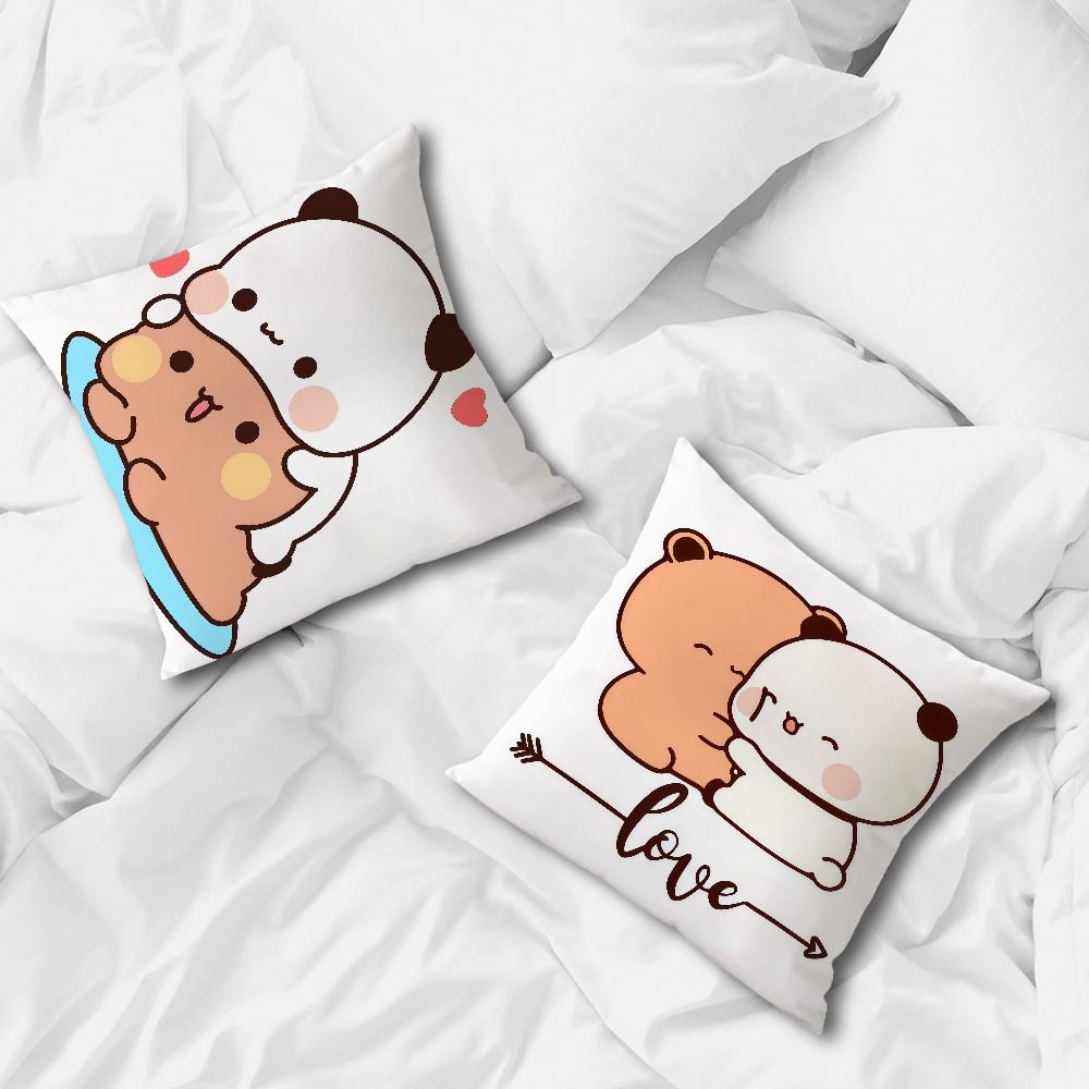 couple Comfortable soft Pillow Case for Sofa bear cartoon kawaii Living Room Home office d-dudu Decor Protective Covers b-Bubu